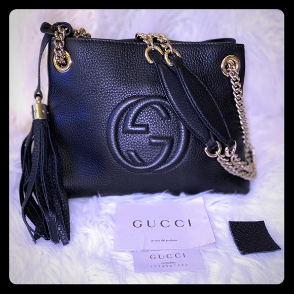 RARE MINI GUCCI SOHO CHAIN TASSEL LEATHER - Picture 3 of 15